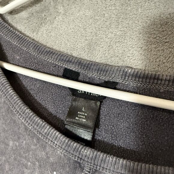 Ali Miles Women L Winter Dogs Print Top Christmas Tree Sweater 3/4 Sleeves Gray - Picture 4 of 9